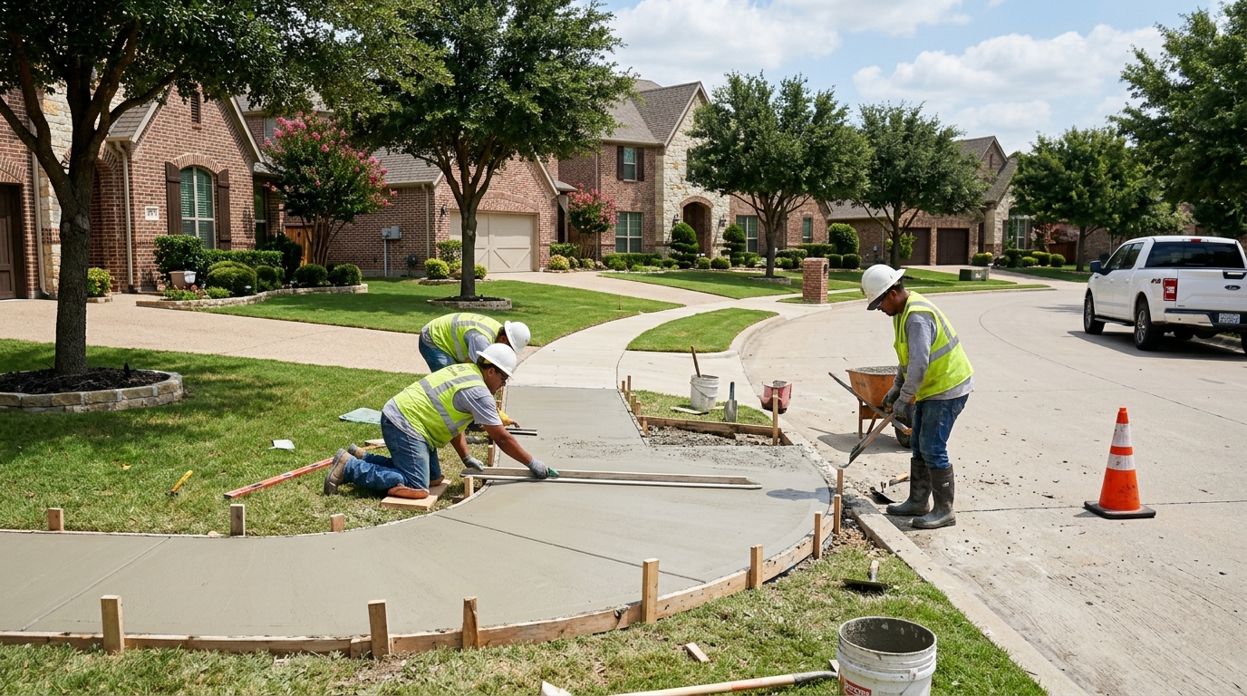 Concrete Walkways and Steps for North Richland Hills Homes